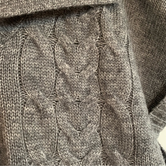 EUC! Caslon sweater cardigan vest large L gray grey shawl collar lapel like new - Picture 8 of 12